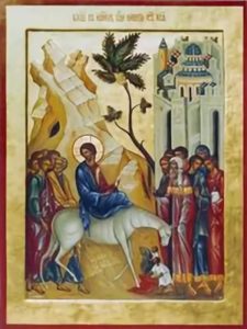 L'icône de L'Entrée du Christ à Jérusalem