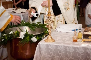 préparation Baptême Orthodoxe-objets liturgiques