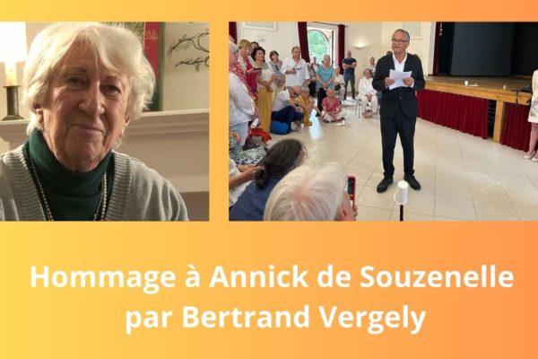 Hommage à Annick de Souzenelle par Bertrand Vergely