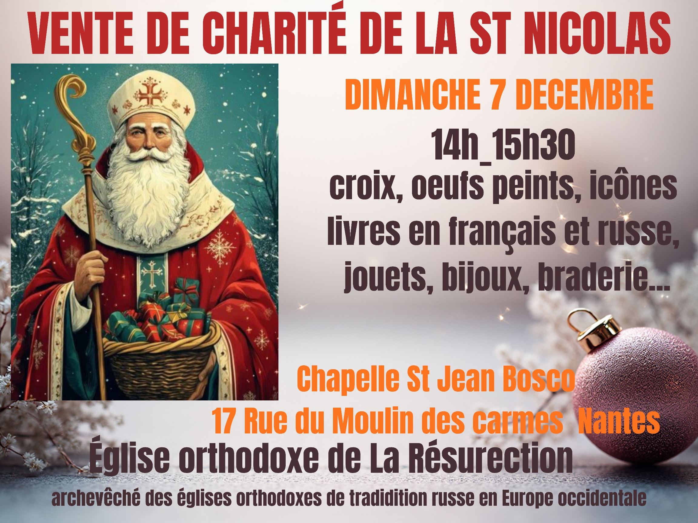 vente de charité St Nicolas vente de charité St Nicolas