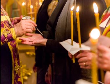 onction de l'huile sainte