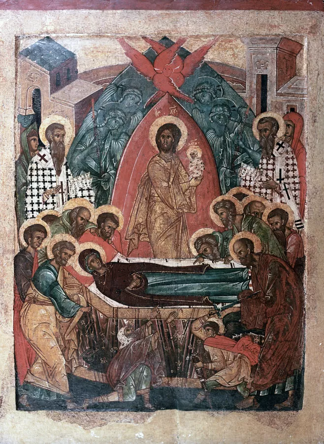 icône de La Dormition de la Ste Théotokos